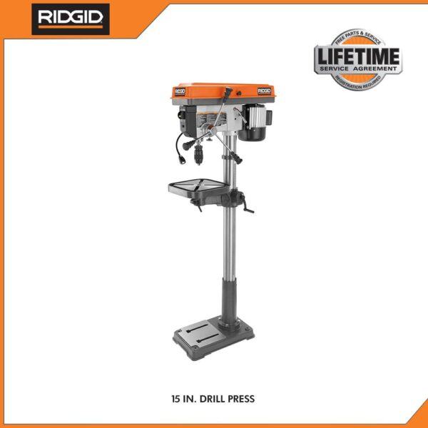 RIDGID 15 in. Drill Press with LED