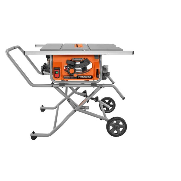RIDGID 10 in. Pro Jobsite Table Saw with Stand and 18-Volt Cordless Drill/Driver Kit with (1) 2.0 Ah Battery, Charger, Tool Bag