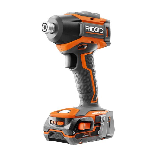 RIDGID 18-Volt Lithium-Ion Cordless Brushless Drill/Driver and Impact Driver Combo Kit w/(2) 1.5 Ah Batteries, Charger, and Bag