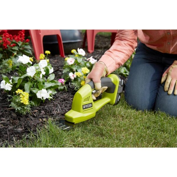 RYOBI Reconditioned ONE+ 18-Volt Lithium-Ion Cordless Grass Shear and Shrubber Trimmer - 1.3 Ah Battery and Charger Included