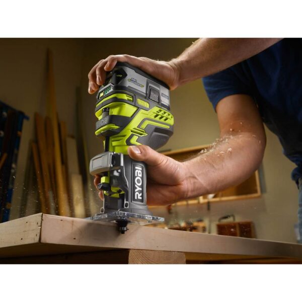 RYOBI 18-Volt ONE+ Cordless Fixed Base Trim Router (Tool Only) with Tool Free Depth Adjustment