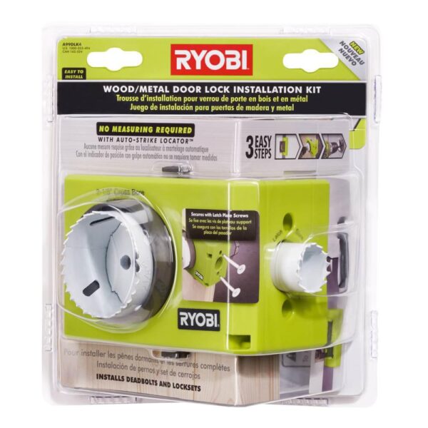 RYOBI Wood/Metal Door Lock Installation Kit