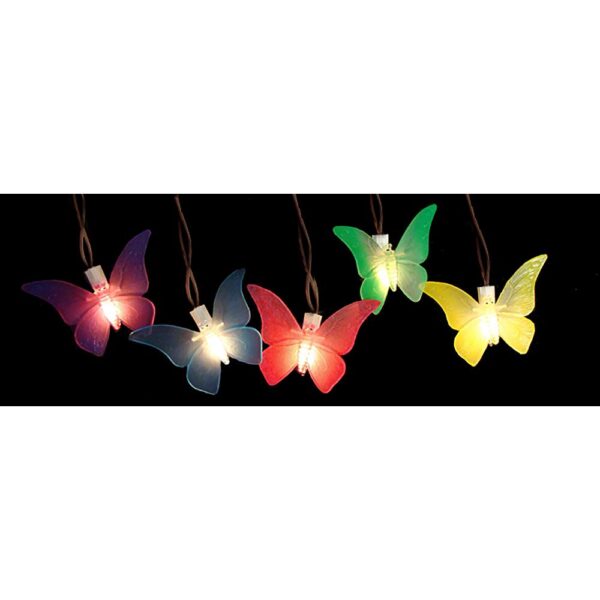 Sienna 10-Light Multi-Color Battery Operated Butterfly Garden Patio Umbrella LED Lights with Timer (10-Pack)