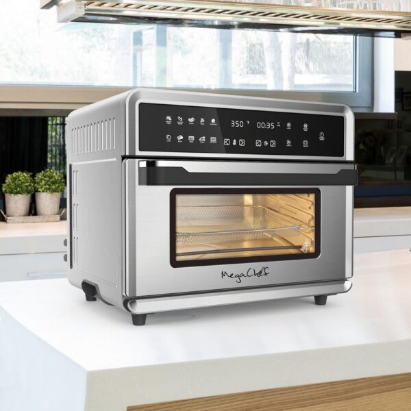 MegaChef 1800 W 10-in-1 Countertop Stainless Steel Multi-function Toaster Oven
