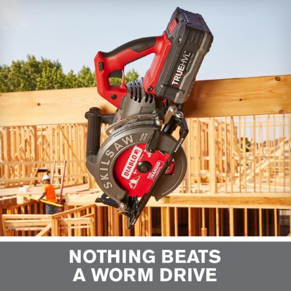 SKILSAW TRUEHVL 48-Volt Cordless 7-1/4 in. Worm Drive Saw Kit with TRUEHVL Battery and Diablo Blade