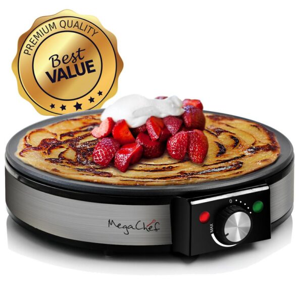 MegaChef 113 sq. in. Stainless Steel Electric Griddle