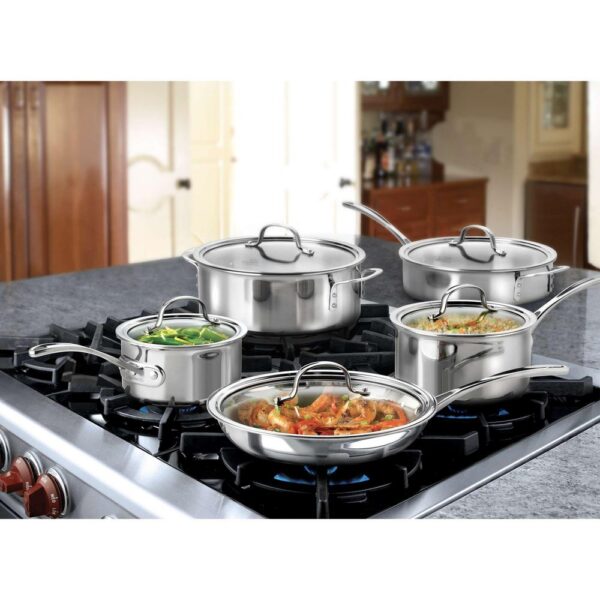 Calphalon Tri-Ply 10-Piece Stainless Steel Cookware Set