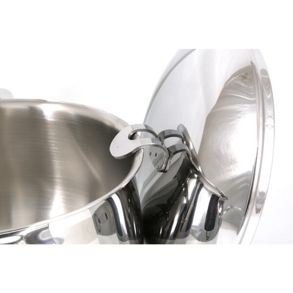 ExcelSteel ExcelSteel Made in Italy 2 Pc Stainless Steel 4 Qt Stockpot w/ Sandwich Base Induction Cooktop Ready