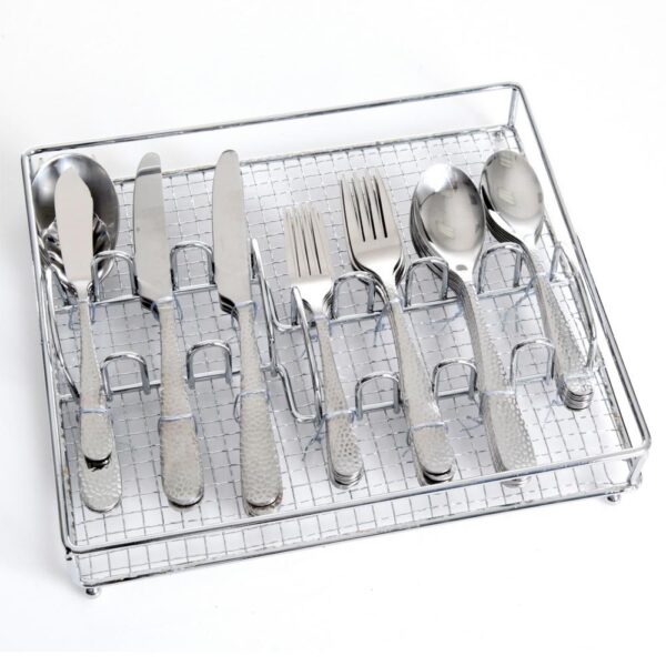 Gibson Home Hammered 46-Piece Stainless Steel Flatware Set (Service for 8)