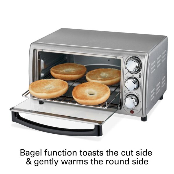 Hamilton Beach 1100-Watt 4-Slice Stainless Steel Toaster Oven