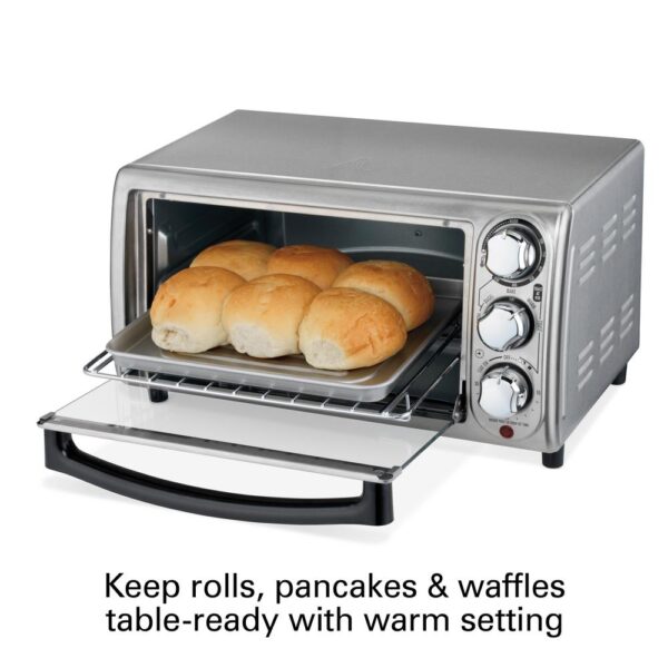 Hamilton Beach 1100-Watt 4-Slice Stainless Steel Toaster Oven