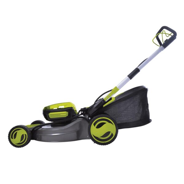 Sun Joe 21 in. 100-Volt Cordless Battery-Powered Walk-Behind Self Propelled Lawn Mower (Tool Only)