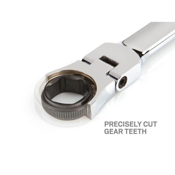 TEKTON 17 mm x 19 mm Flex-Head Ratcheting Box End Wrench