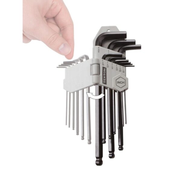 TEKTON 1/16-3/8 in. Long Arm Ball End Hex Key Wrench Set (9-Piece)
