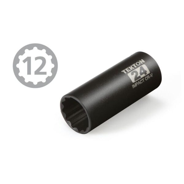 TEKTON 1/2 in. Drive 11-32 mm 12-Point Deep Impact Socket Set