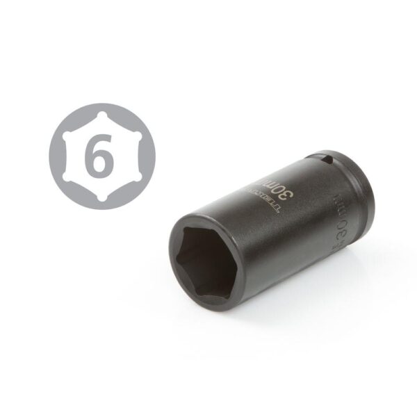 TEKTON 3/4 in. Drive 27-38 mm 6-Point Deep Impact Socket Set
