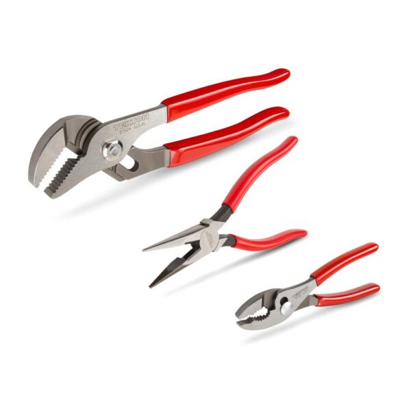TEKTON Groove Joint, Long, Slip Joint Gripping Pliers Set (3-Piece)