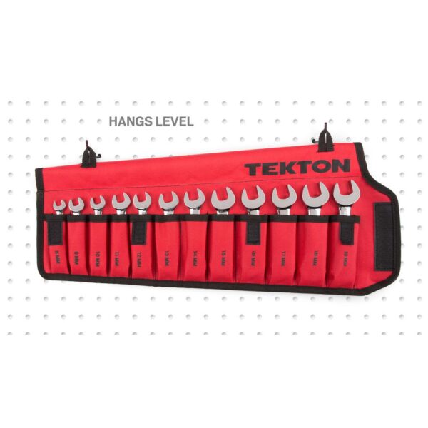 TEKTON 8-19 mm Stubby Ratcheting Combination Wrench Set with Pouch (12-Piece)