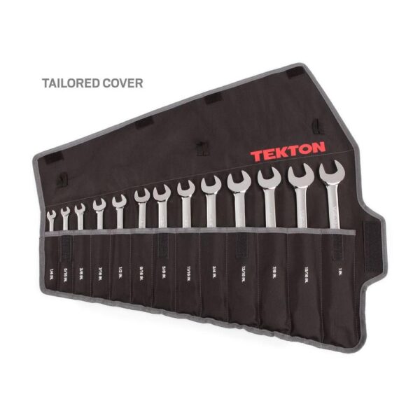 TEKTON 1/4-1 in. Ratcheting Combination Wrench Set with Pouch (13-Piece)