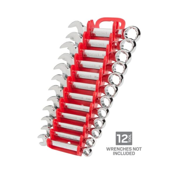 TEKTON 2.3 in. 12-Tool Store-and-Go Stubby Wrench Rack Keeper in Red