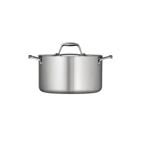 Tramontina Gourmet Tri-Ply Clad 6 qt. Stainless Steel Sauce Pot with Lid