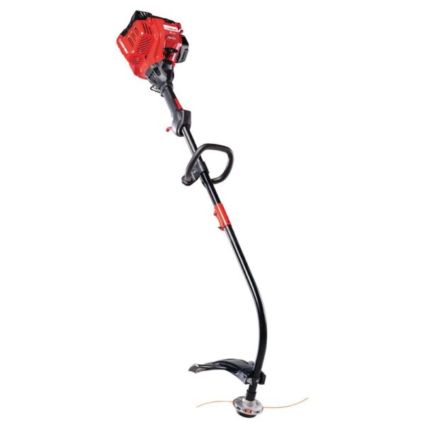 Troy-Bilt 25 cc Gas 2-Cycle Curved Shaft Trimmer with Attachment Capabilities