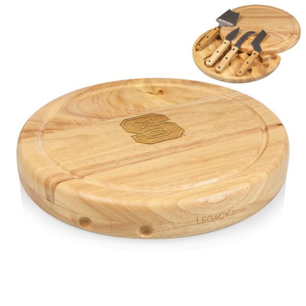 TOSCANA NC State Wolfpack Circo Wood Cheese Board Set with Tools