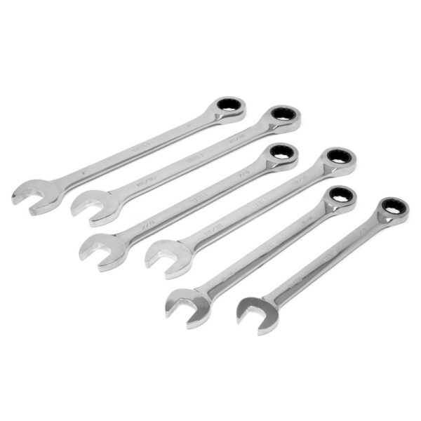 WEN Professional-Grade Ratcheting SAE Combination Wrench Set with Storage Rack (13-Piece)
