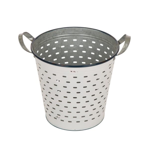 Glitzhome Enamel Metal Basket (Set of 2)