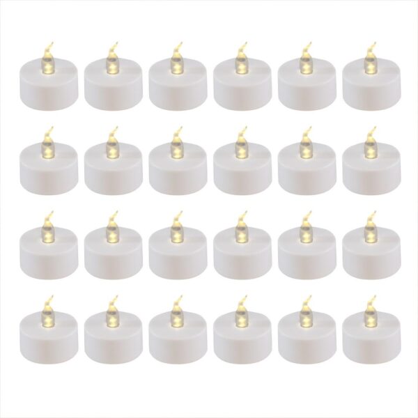 LUMABASE Battery Operated LED Tea Lights in White (24-Count)