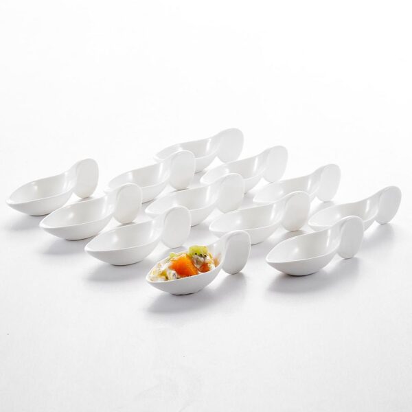 MALACASA 4.5 in. White Porcelain Ramekins Souffle Dishes Serving Bowls (Set of 12)