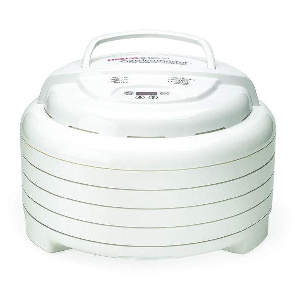 Nesco Gardenmaster 4-Tray Expandable White Food Dehydrator with Temperature Control