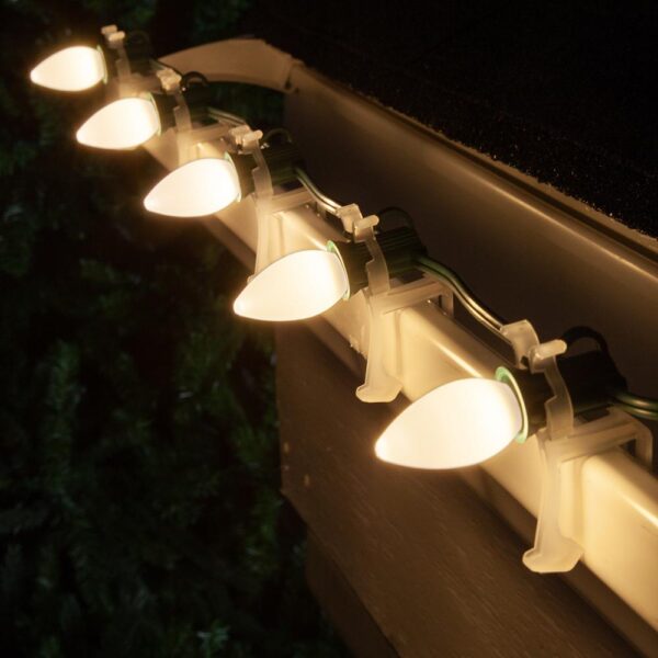 Wintergreen Lighting OptiCore C7 LED Warm White Smooth/Opaque Christmas Light Bulbs (25-Pack)