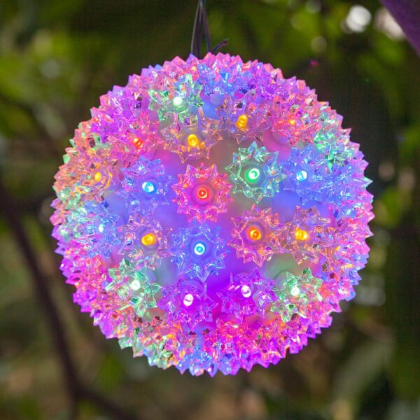 Wintergreen Lighting 6 in. 70-Light LED Multi-Color Decorative Starlight Sphere