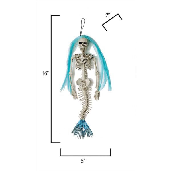 Worth Imports 16 in. Mermaid Skeleton Halloween Prop (Set of 4)