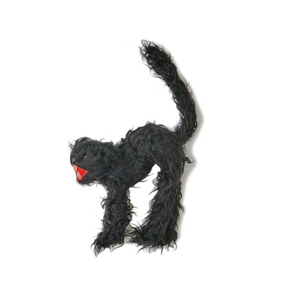 Worth Imports 12 in. Black Scary Fury Cat (Set of 2)