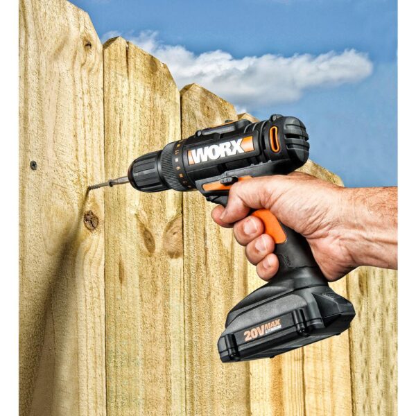 Worx POWER SHARE 20-Volt Lithium-Ion Cordless 3/8 in. 2-Speed Drill Driver (Tool-Only)