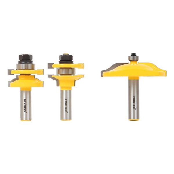 Yonico Raised Panel Cabinet Door Ogee 1/2 in. Shank Carbide Tipped Router Bit Set (3-Piece)