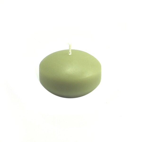 Zest Candle 1.75 in. Sage Green Floating Candles (Box of 24)
