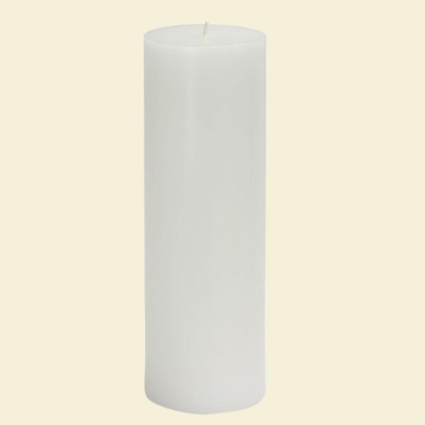 Zest Candle 3 in. x 9 in. White Hand-poured Pillar Candles Bulk (Case of 12)