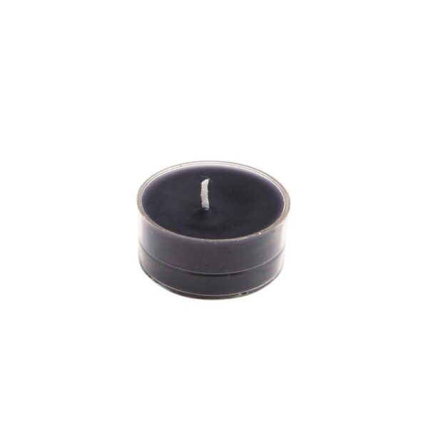 Zest Candle 1.5 in. Black Tealight Candles (50-Pack)